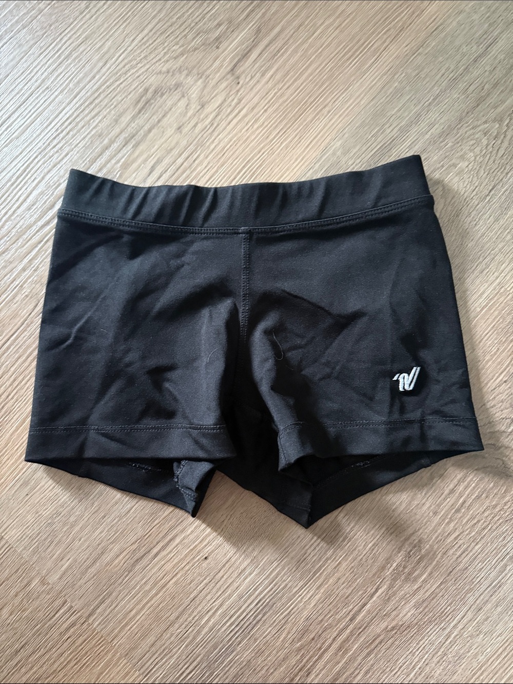 Varsity Black Women's Bike Shorts with Subtle Logo